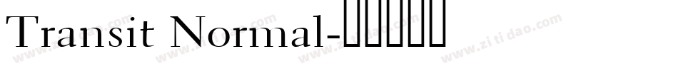 Transit Normal字体转换